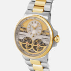 Men Automatic Gold Dial Multi-Function Stainless Steel Watch 234-M20304