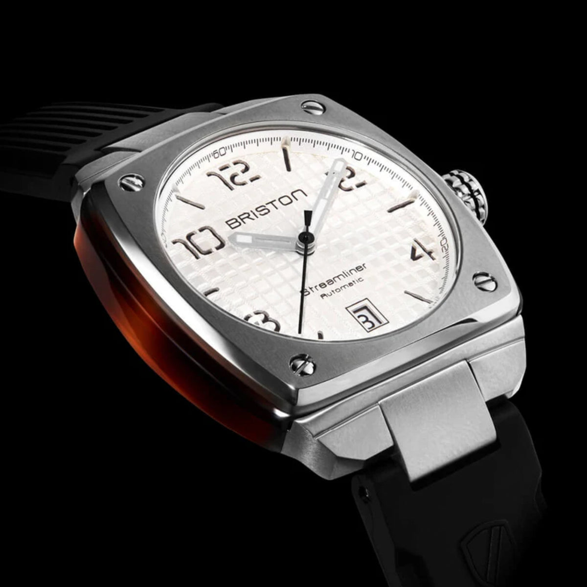 Briston Streamliner Urban Men Automatic White Dial Analog Rubber Watch 23640.S.T.2.RB-2