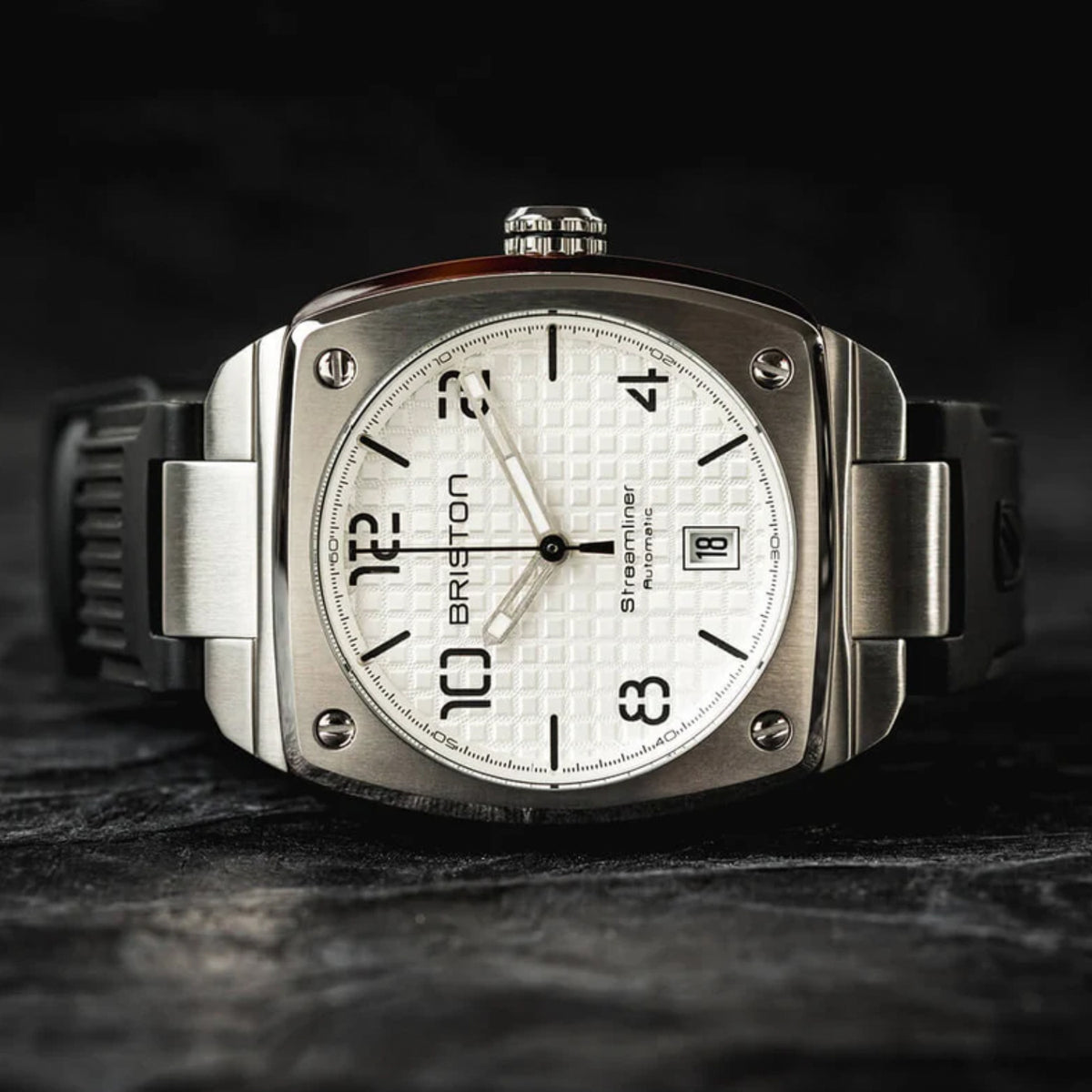 Briston Streamliner Urban Men Automatic White Dial Analog Rubber Watch 23640.S.T.2.RB-3