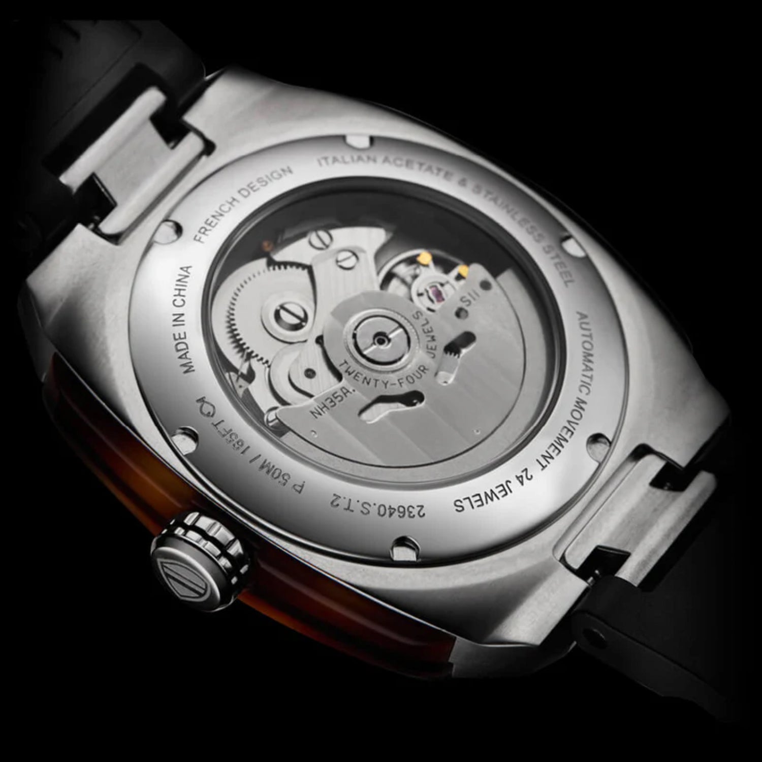 Briston Streamliner Urban Men Automatic Grey Taupe Dial Analog Rubber Watch 23640.S.T.30.RT-2