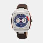 Briston Streamliner Urban Men Quartz Blue Dial Chronograph Leather Watch 24142.S.T.15.LBR-1