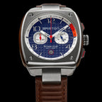 Briston Streamliner Urban Men Quartz Blue Dial Chronograph Leather Watch 24142.S.T.15.LBR-2