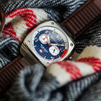 Briston Streamliner Urban Men Quartz Blue Dial Chronograph Leather Watch 24142.S.T.15.LBR-4