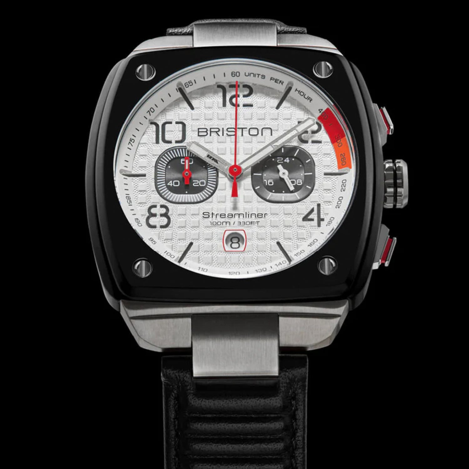 Briston Streamliner Urban Men Quartz White Dial Chronograph Stainless Steel Watch 24142.SA.B.2.LB-4