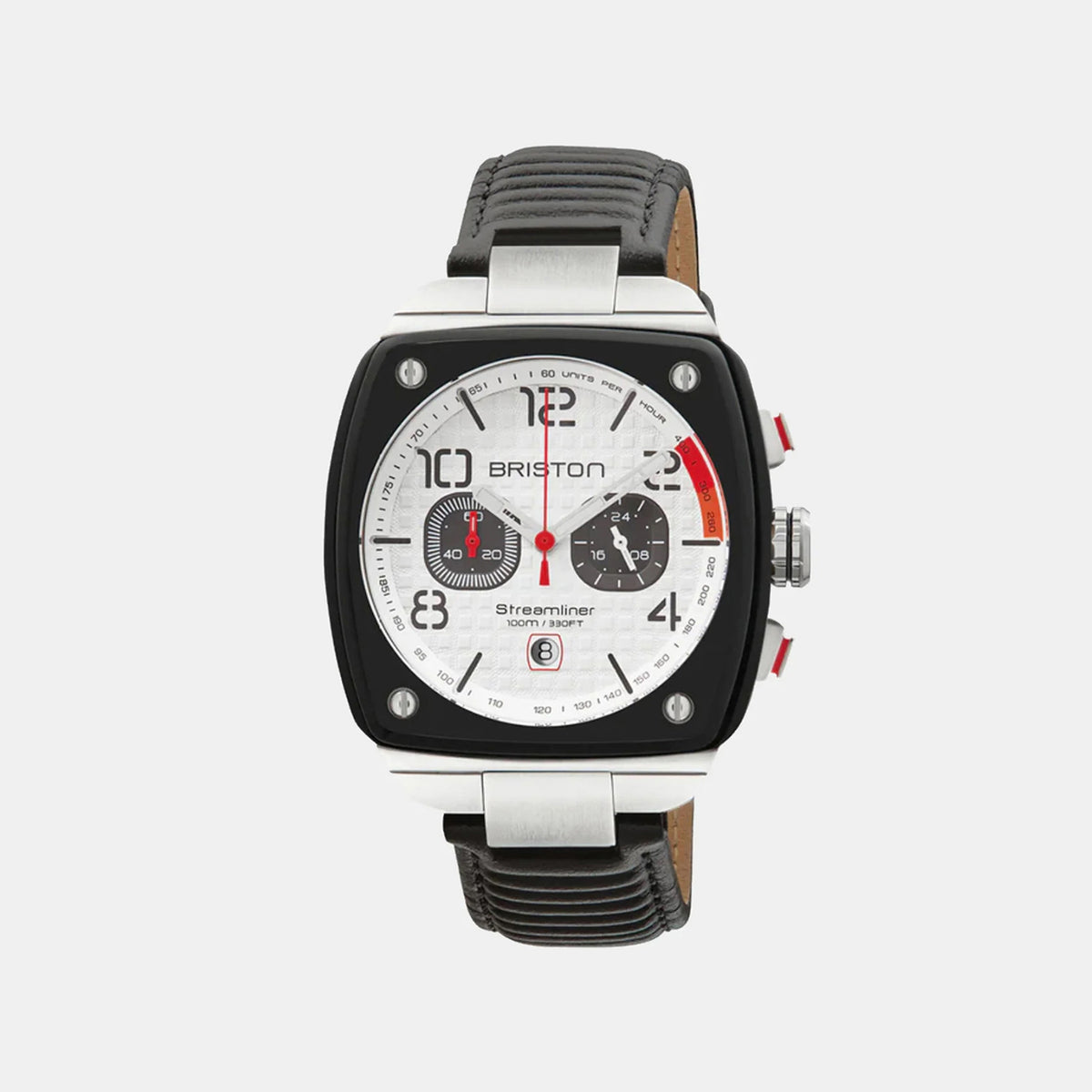 Streamliner Urban Men Quartz White Dial Chronograph Leather Watch 24142.Sa.B.2.Lb