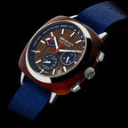 Briston Clubmaster Regatta Men Quartz Walnut Dial Chronograph Nato Watch 241542.SA.T.15W.NNB-2
