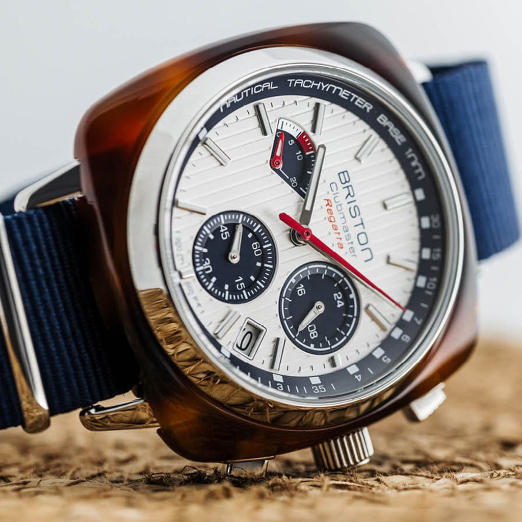 Clubmaster Regatta Men Quartz White Dial Chronograph NATO Watch 241542.SA.T.2.NNB