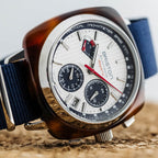 Clubmaster Regatta Men Quartz White Dial Chronograph NATO Watch 241542.SA.T.2.NNB