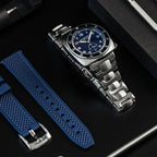 Clubmaster Legend Unisex Automatic Navy Dial Analog Rubber Watch 241639.PS.L.15.FNB