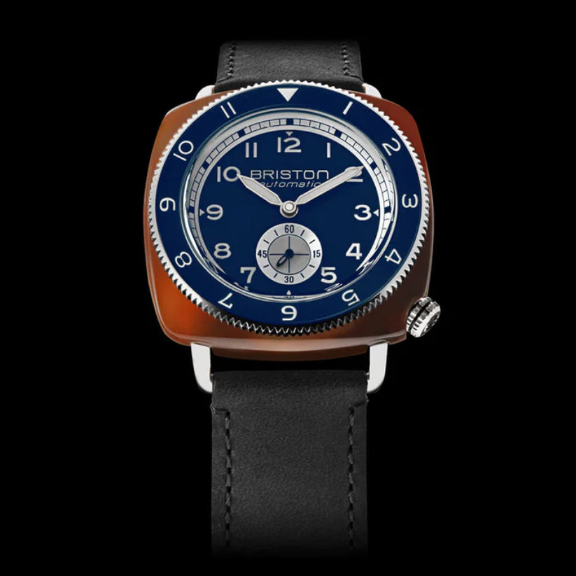 Briston Clubmaster Legend Men Automatic Navy Blue Dial Analog Leather Watch 241639.SA.T.15W.CH-2