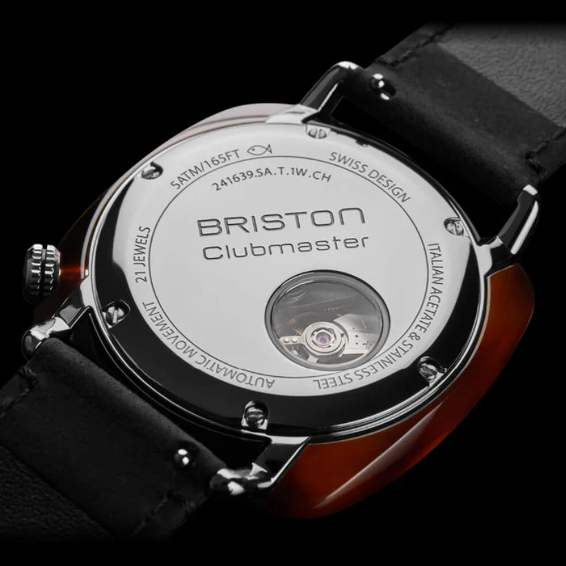 Briston Clubmaster Legend Men Automatic Navy Blue Dial Analog Leather Watch 241639.SA.T.15W.CH-4