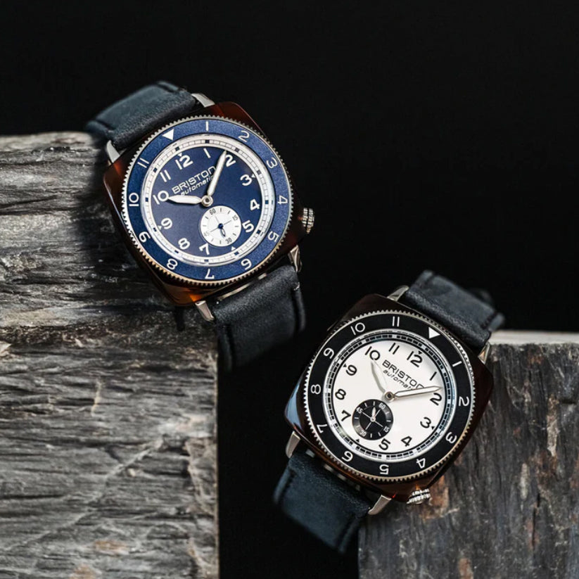 Briston Clubmaster Legend Men Automatic Navy Blue Dial Analog Leather Watch 241639.SA.T.15W.CH-5