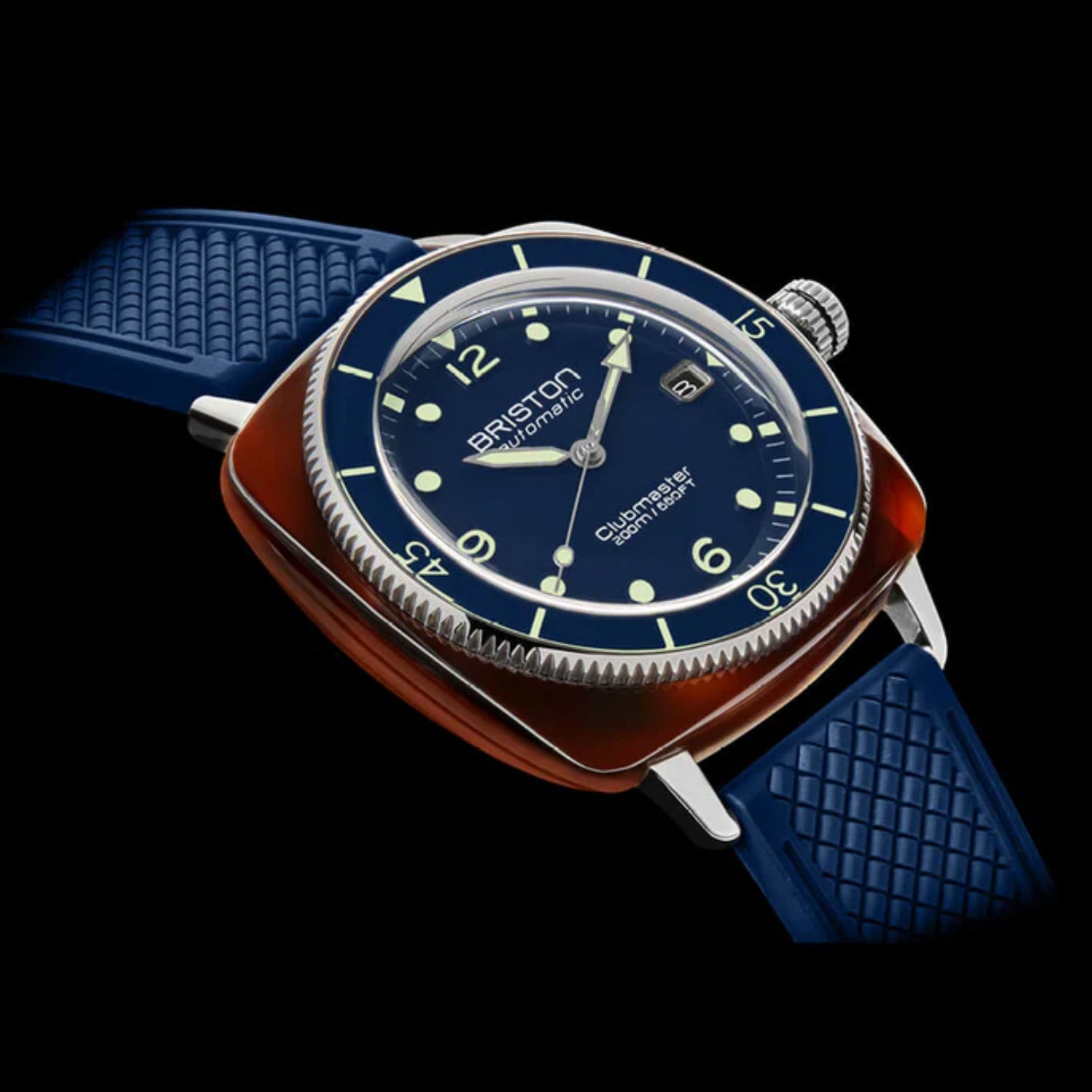 Clubmaster Lagend Diver Men Automatic Navy Blue Dial Analog Rubber Watch 241740.SA.T.15.FNB
