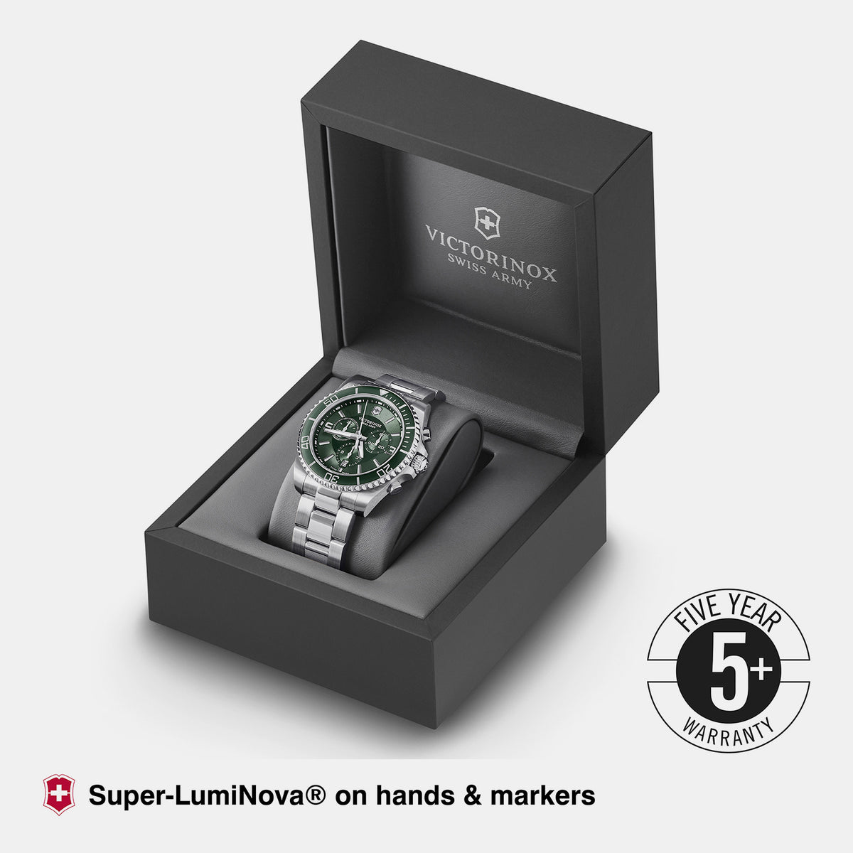 Maverick Men Quartz Green Dial Chronograph  Stainless Steel Watch 241946