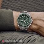 Maverick Men Quartz Green Dial Chronograph  Stainless Steel Watch 241946