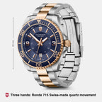 Maverick Men Quartz Blue Dial Analog  Stainless Steel Watch 241950
