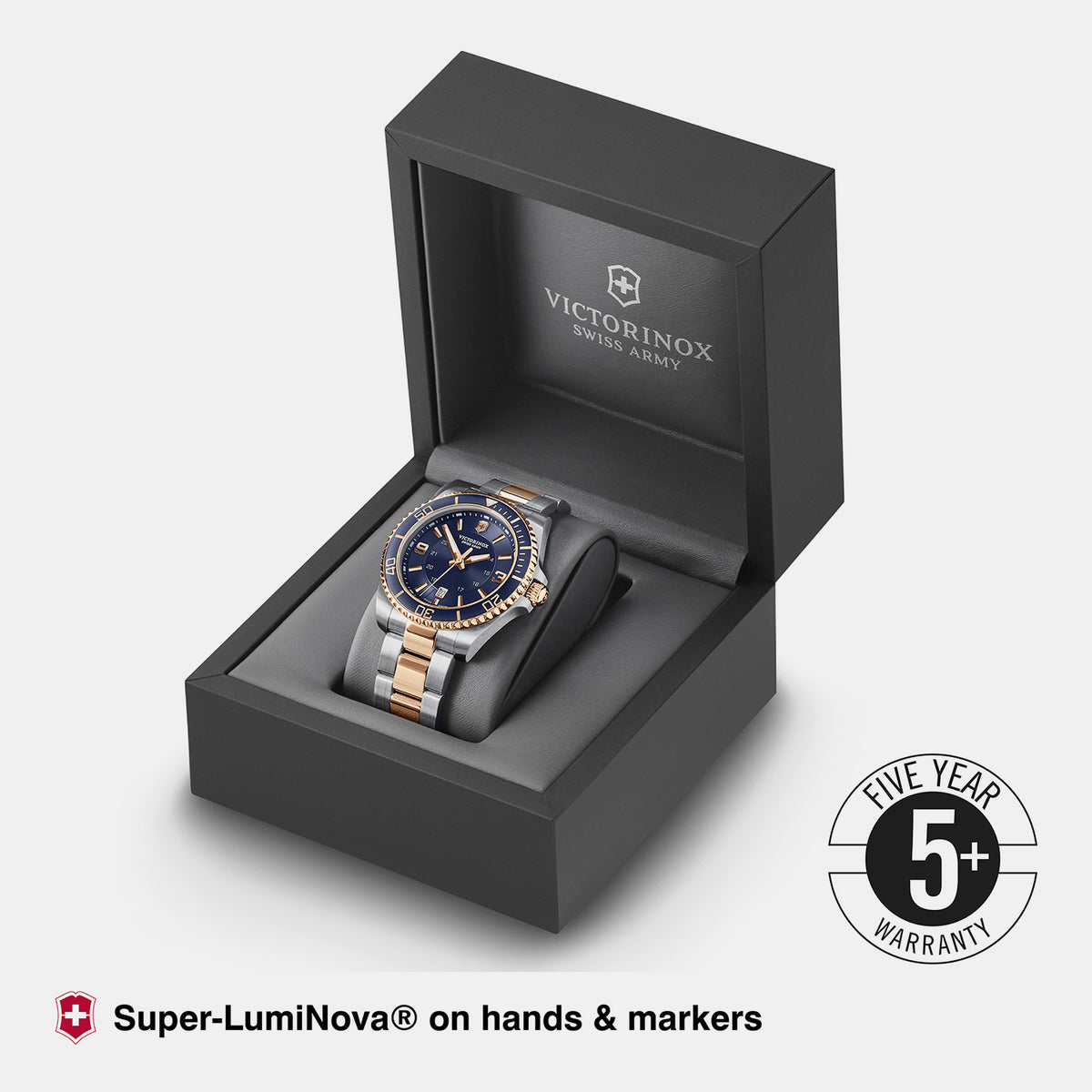 Maverick Men Quartz Blue Dial Analog  Stainless Steel Watch 241950