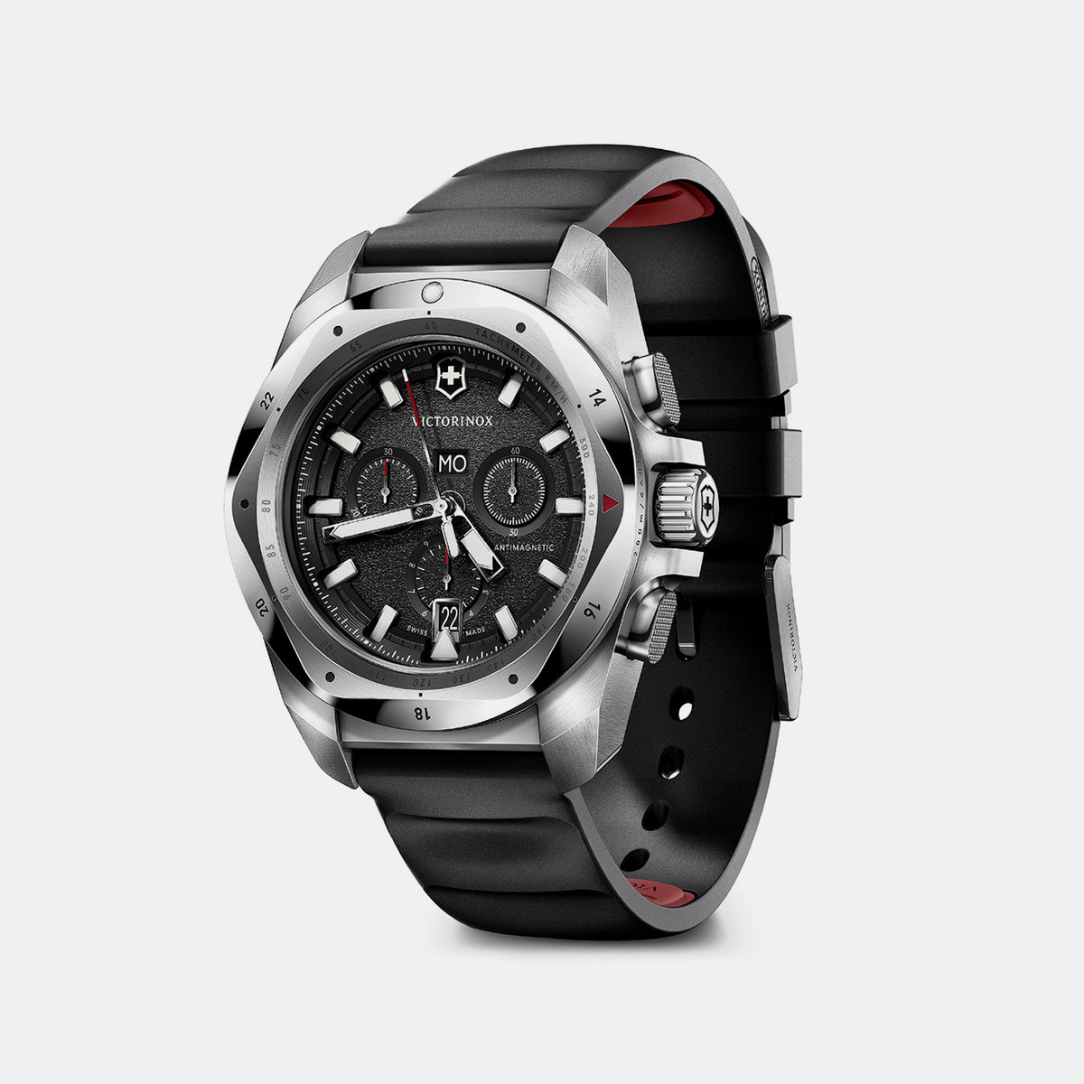 I.n.o.x. Men Quartz Black Dial Chronograph  Rubber Watch 241983