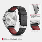 I.n.o.x. Men Quartz Black Dial Chronograph  Rubber Watch 241983