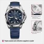 I.n.o.x. Men Quartz Blue Dial Chronograph  Rubber Watch 241984