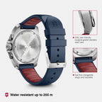 I.n.o.x. Men Quartz Blue Dial Chronograph  Rubber Watch 241984