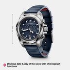 I.n.o.x. Men Quartz Blue Dial Chronograph  Rubber Watch 241984