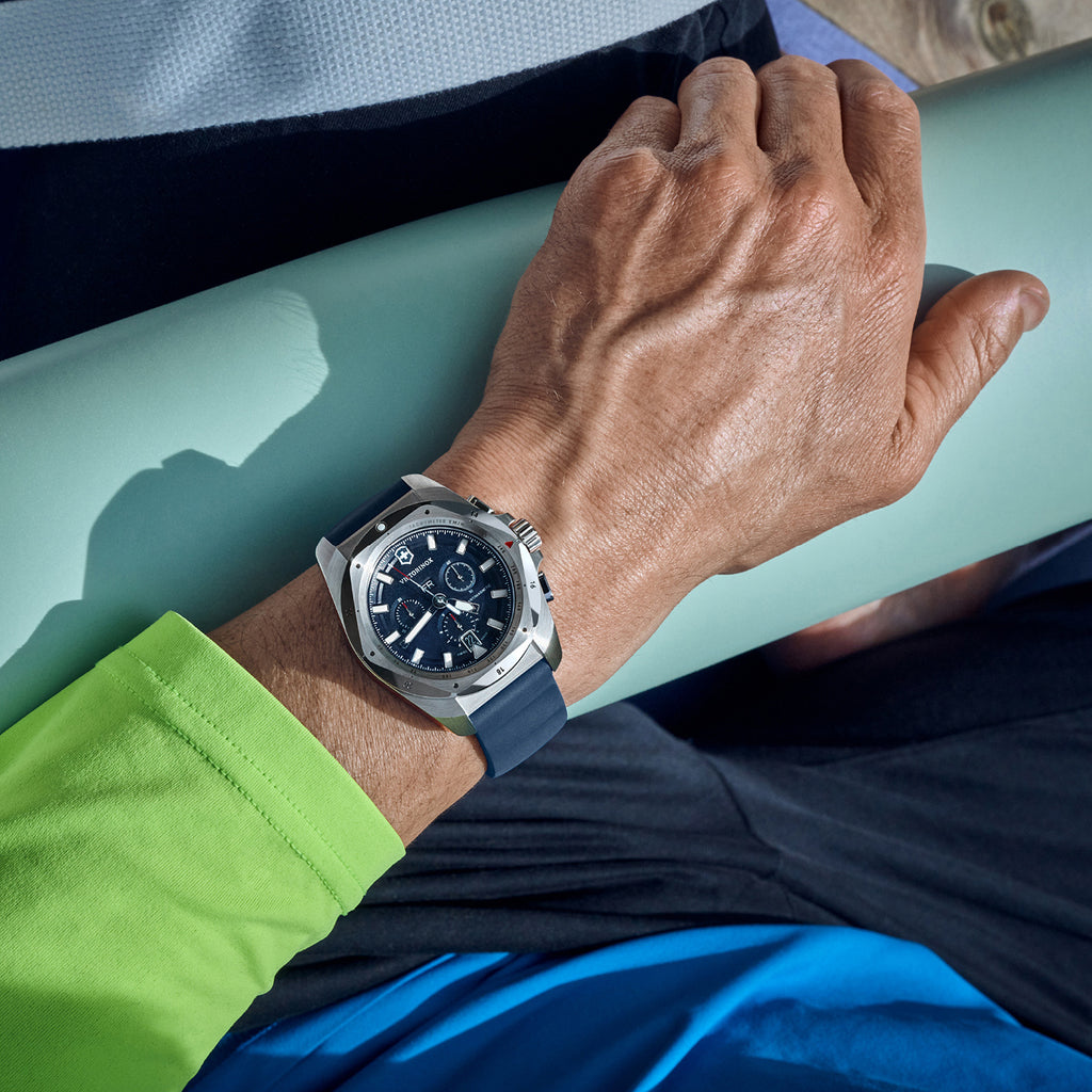 I.n.o.x. Men Quartz Blue Dial Chronograph  Rubber Watch 241984