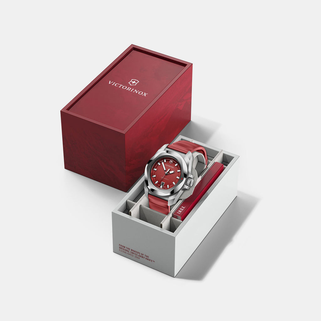 I.n.o.x Men Quartz Red Dial Analog  Rubber Watch 242029
