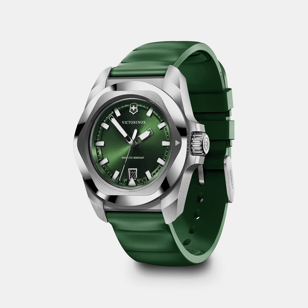 I.n.o.x. Men Quartz Green Dial Analog  Rubber Watch 242085