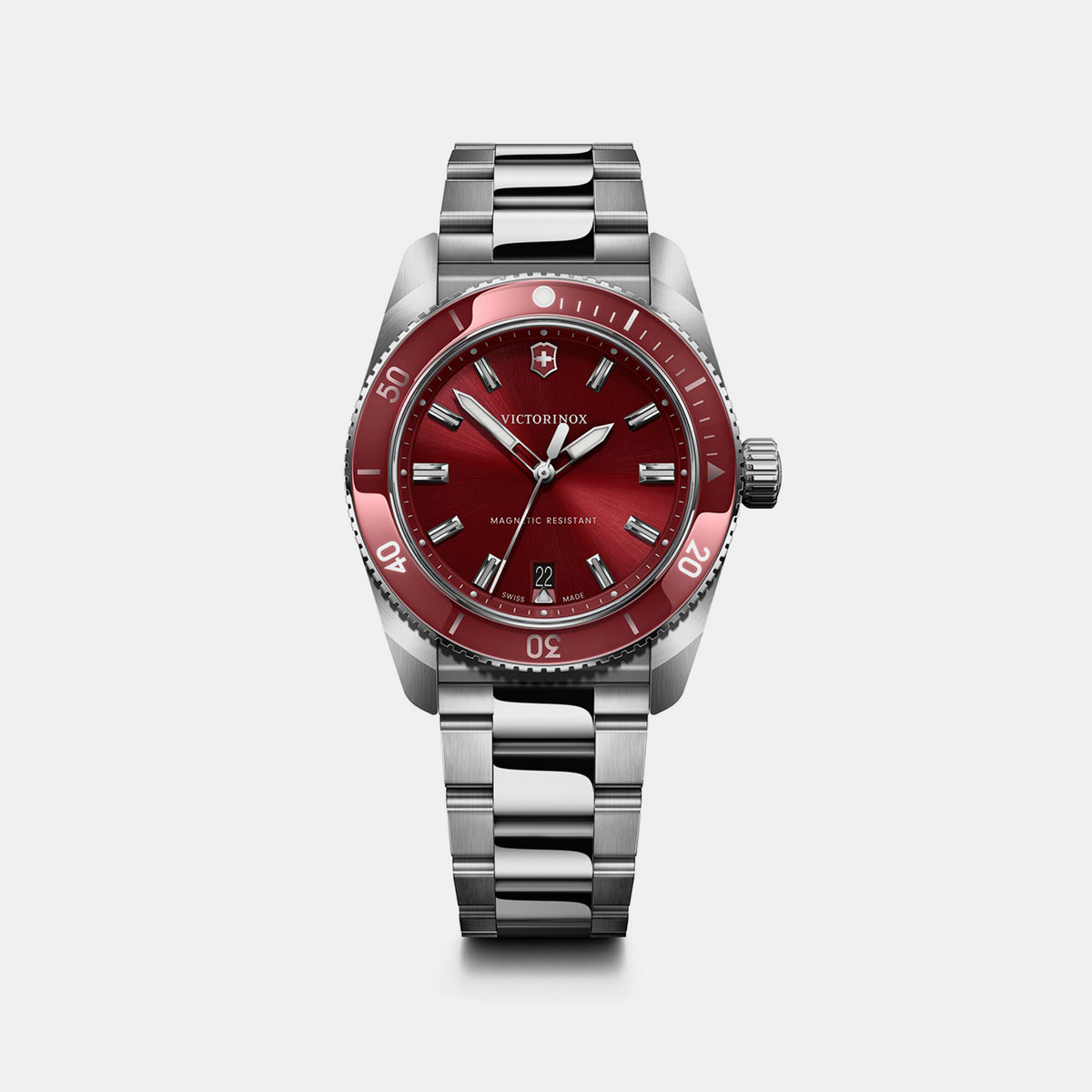 Maverick Men Quartz Red Dial Analog  Stainless steel Watch 242098