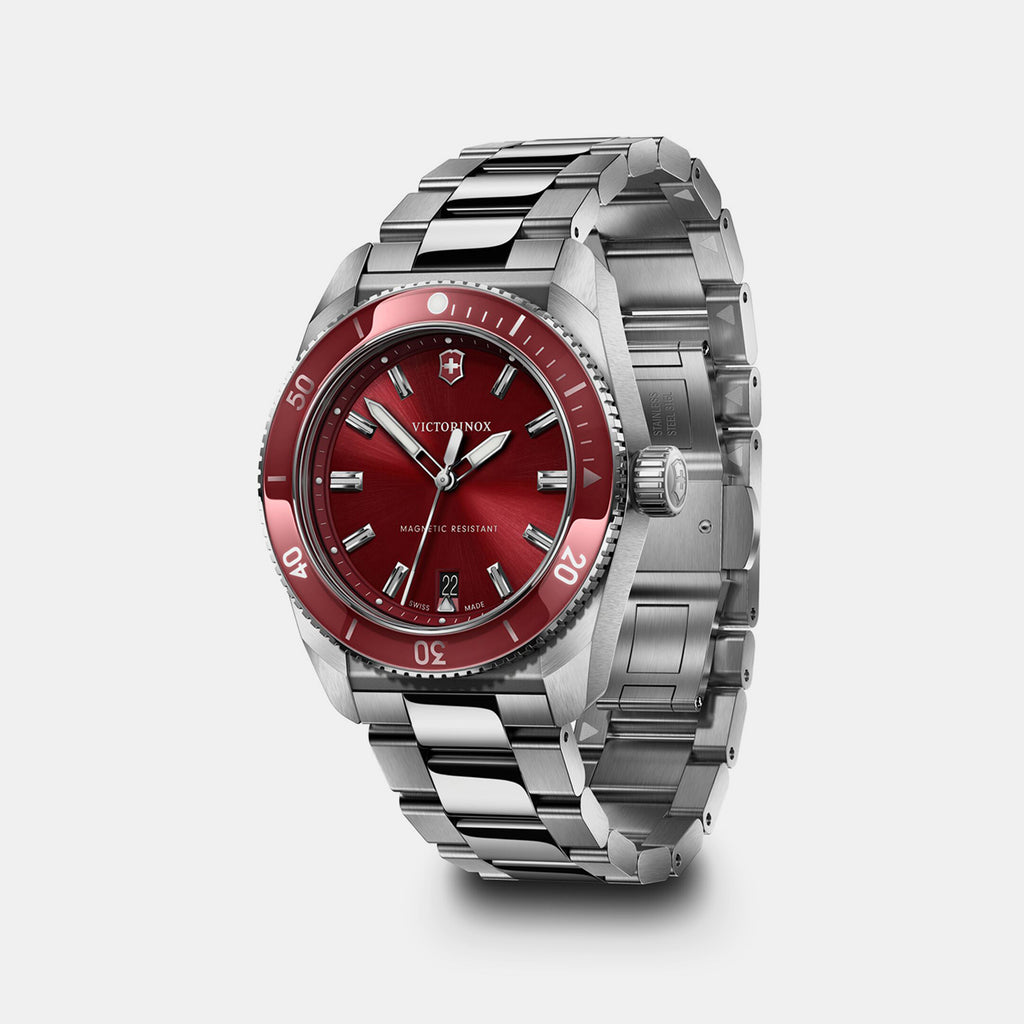 Maverick Men Quartz Red Dial Analog  Stainless steel Watch 242098