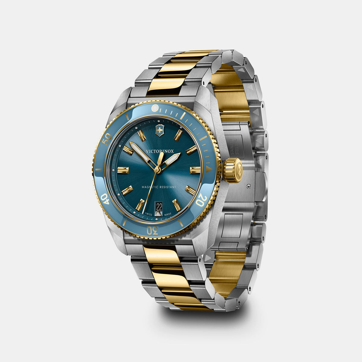 Maverick Men Quartz Blue Dial Analog  Stainless steel Watch 242103