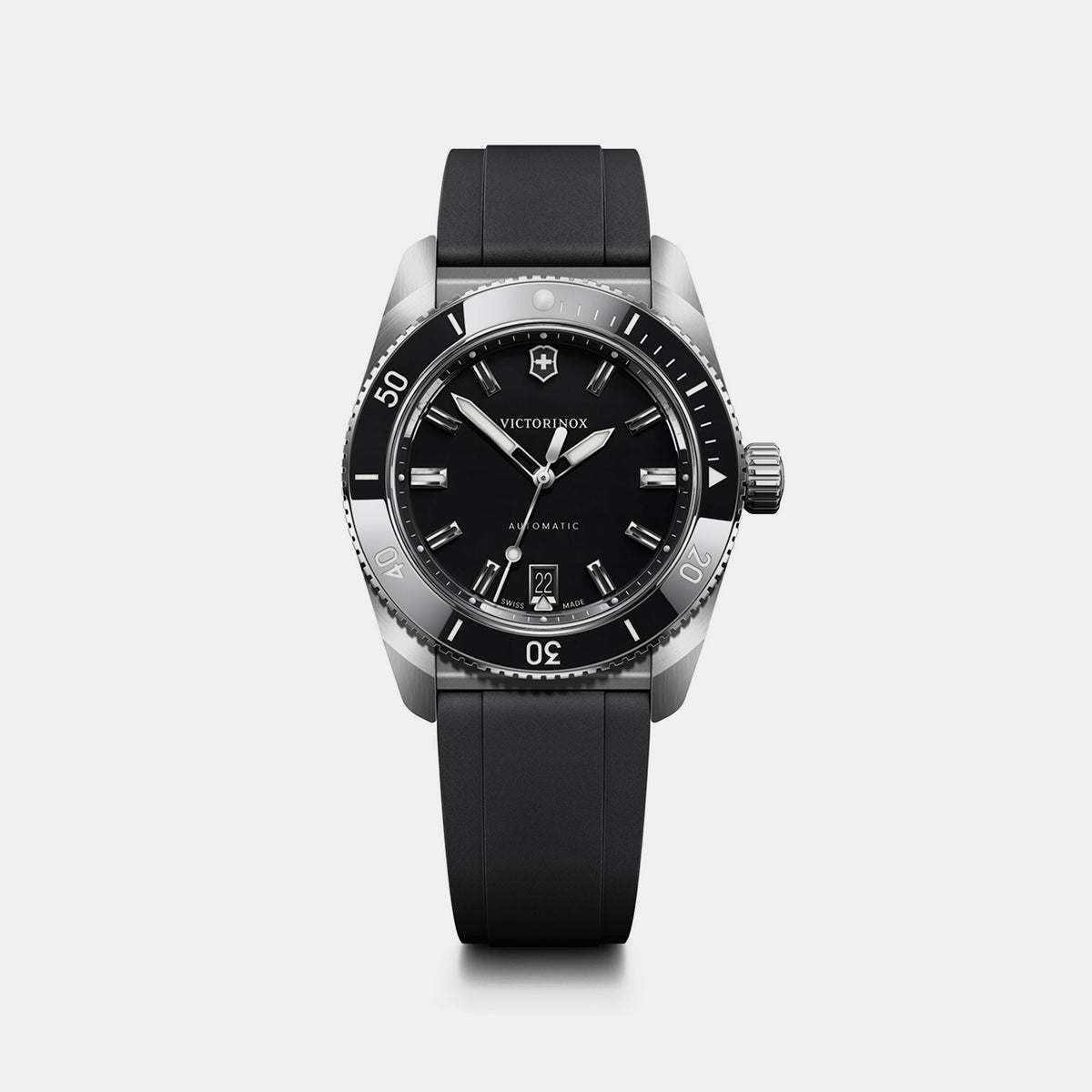 Maverick Men Mechanical Black Dial Analog  Rubber Watch 242104