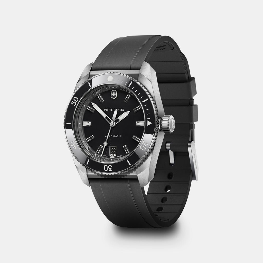 Maverick Men Mechanical Black Dial Analog  Rubber Watch 242104