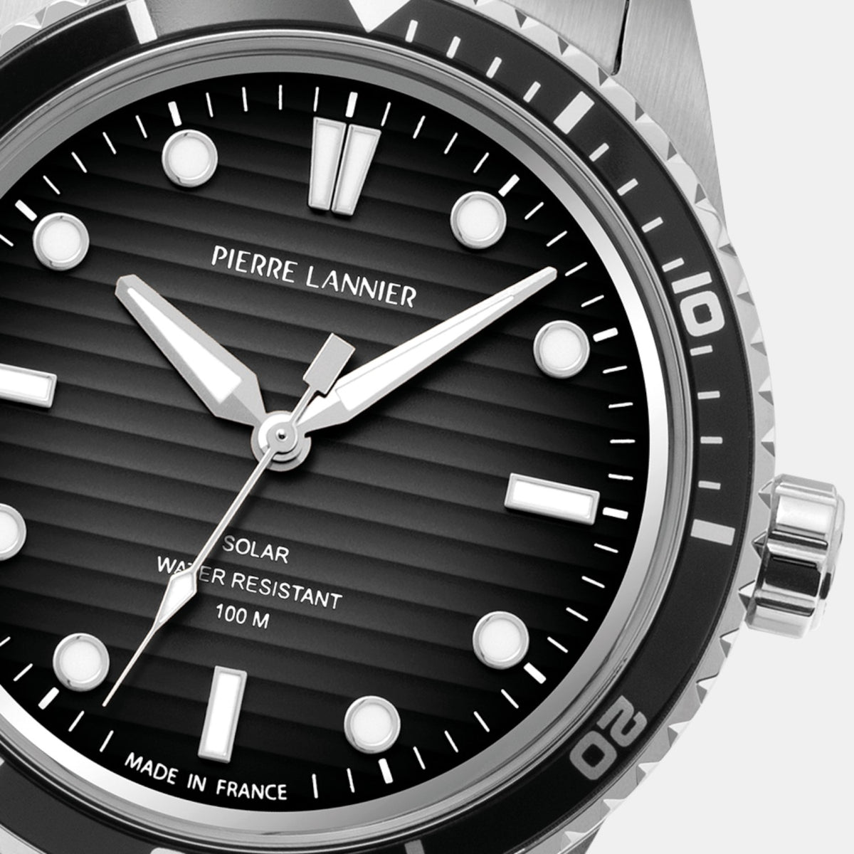 Pierre Lannier Inti Men Solar Grey Dial Analog Stainless Steel Watch 244H131-3