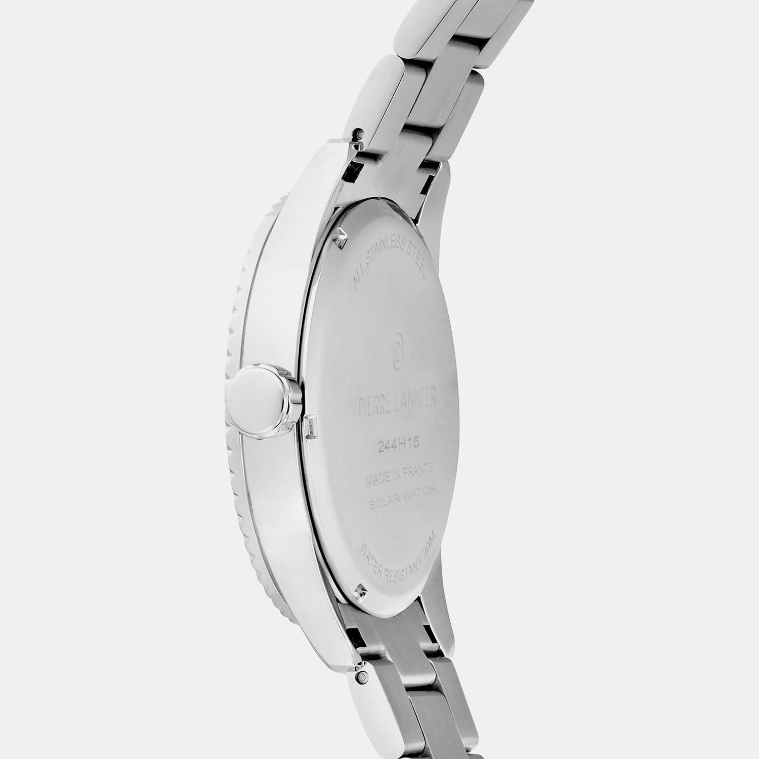 Inti Men Solar Orange Dial Analog Stainless Steel Watch 244H151