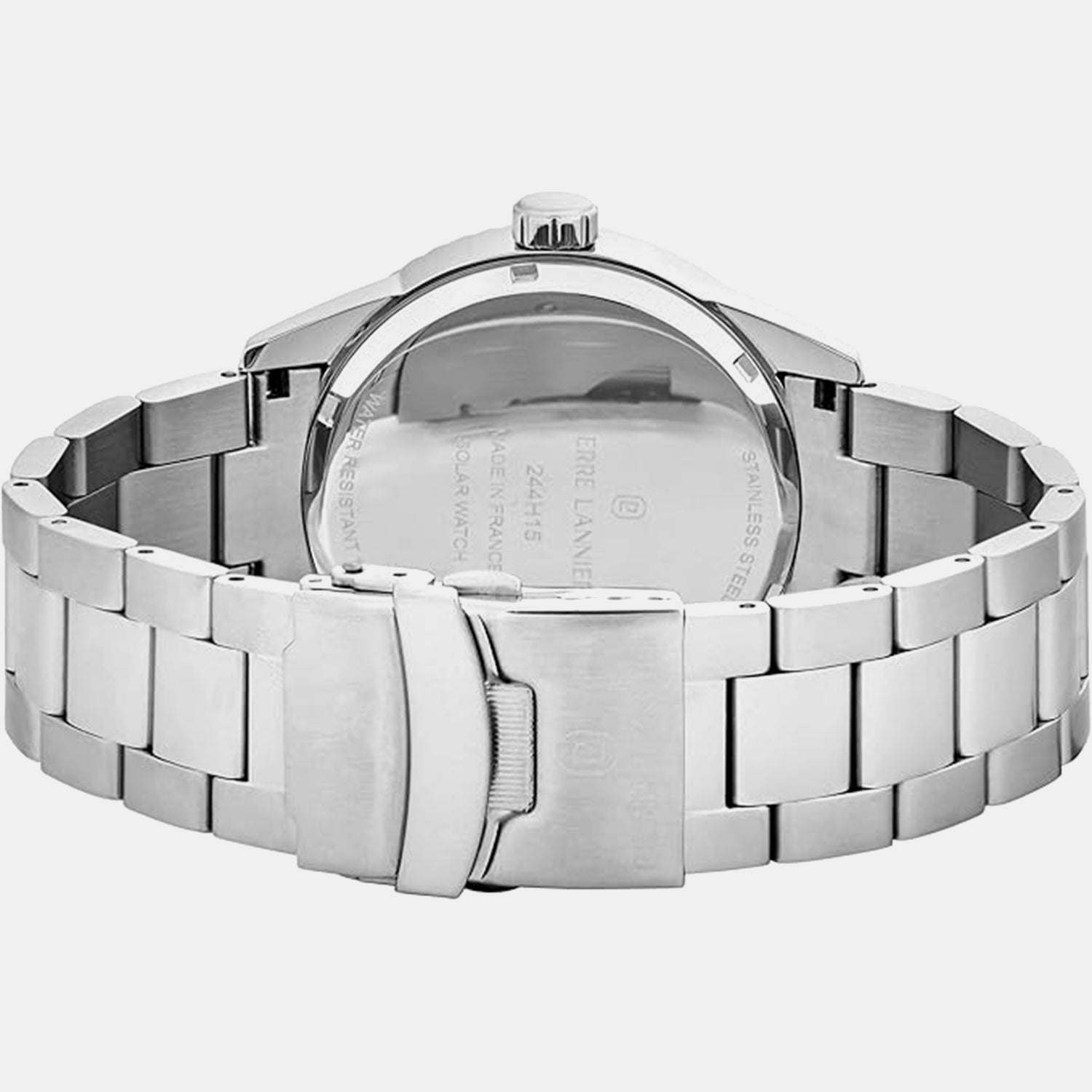 Inti Men Solar Orange Dial Analog Stainless Steel Watch 244H151
