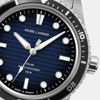 Pierre Lannier Inti Men Solar Blue Dial Analog Stainless Steel Watch 244H161-3