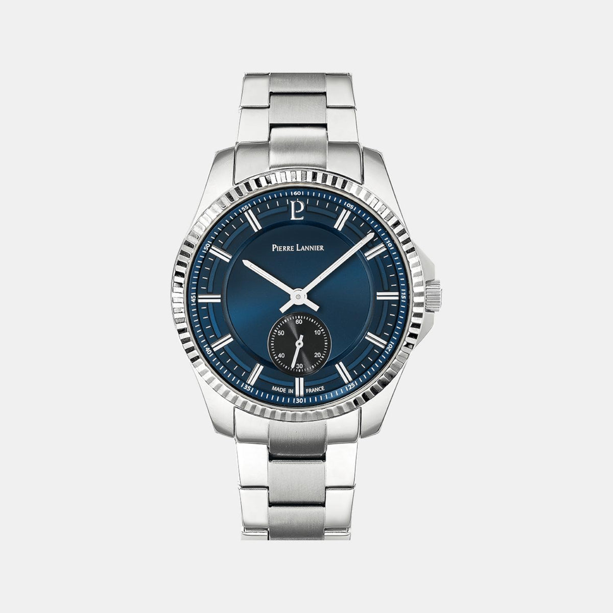 Pierre Lannier Metropolitain Men Quartz Blue Dial Analog Stainless Steel Watch 246G161-1