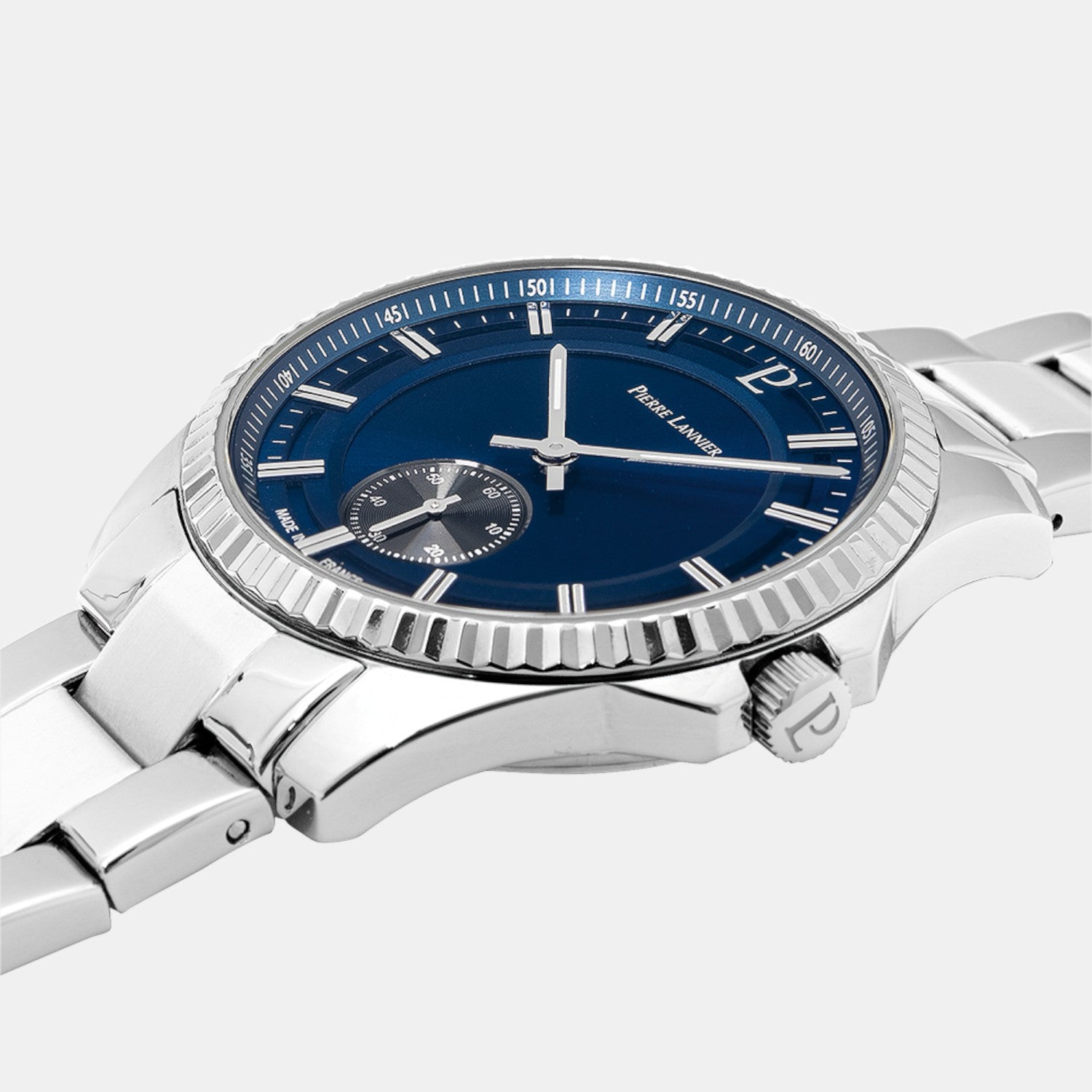 Pierre Lannier Metropolitain Men Quartz Blue Dial Analog Stainless Steel Watch 246G161-3