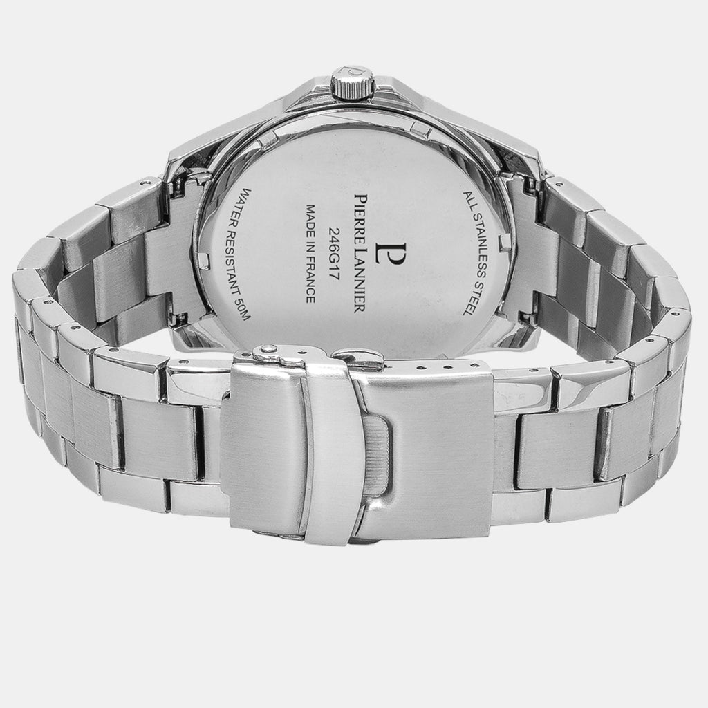 Pierre Lannier Metropolitain Men Quartz Blue Dial Analog Stainless Steel Watch 246G161-4