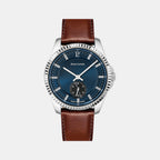 Pierre Lannier Metropolitain Men Quartz Blue Dial Analog Leather Watch 246G164-1