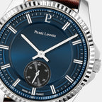 Pierre Lannier Metropolitain Men Quartz Blue Dial Analog Leather Watch 246G164-2