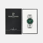 Pierre Lannier Metropolitain Men Quartz Green Dial Analog Stainless Steel Watch 246G171-5