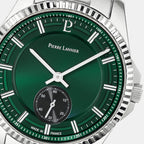 Pierre Lannier Metropolitain Men Quartz Green Dial Analog Stainless Steel Watch 246G171-2