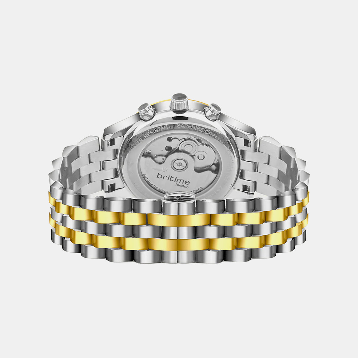 Imperion Men Automatic White Dial Chronograph Metal Watch 247-M11404