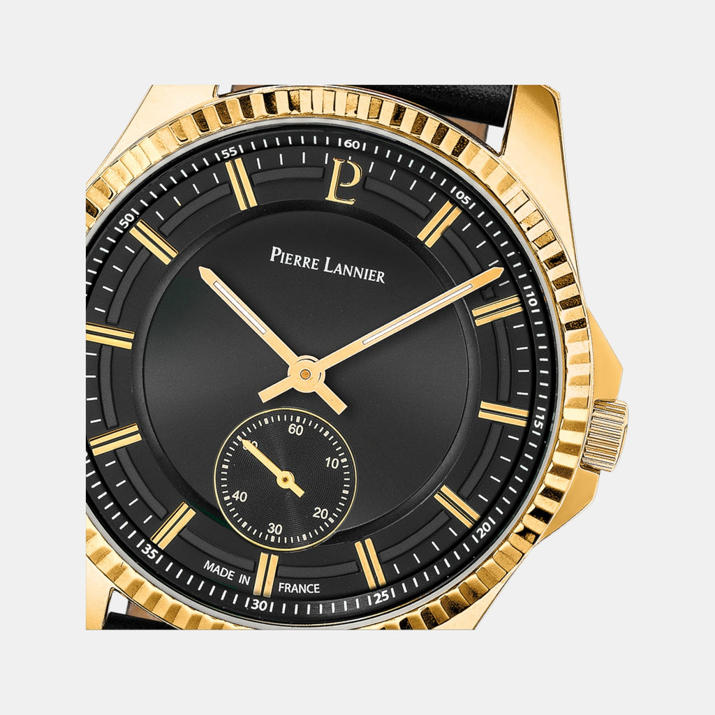 Metropolitain Men Quartz Black Dial Analog Leather Watch 247H033