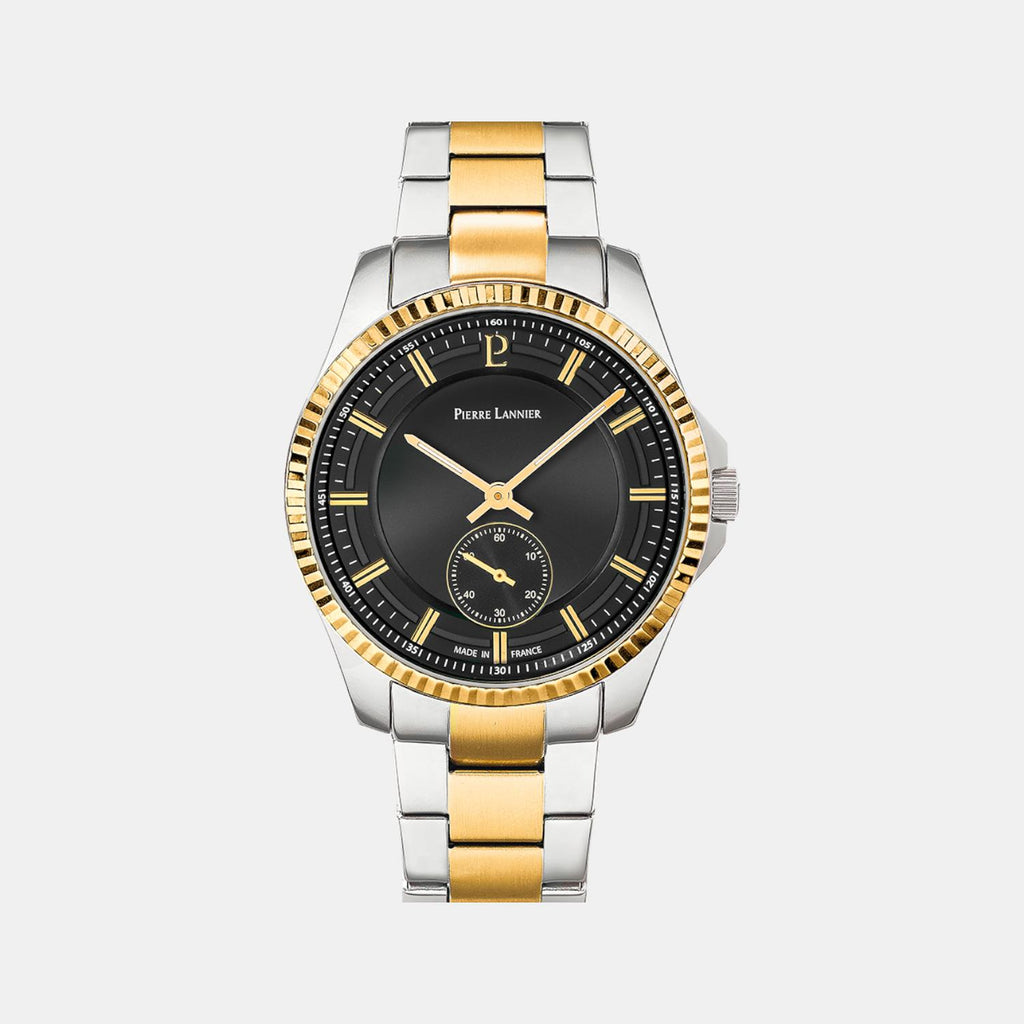 Pierre Lannier Metropolitain Men Quartz Black Dial Analog Stainless Steel Watch 248D231-1