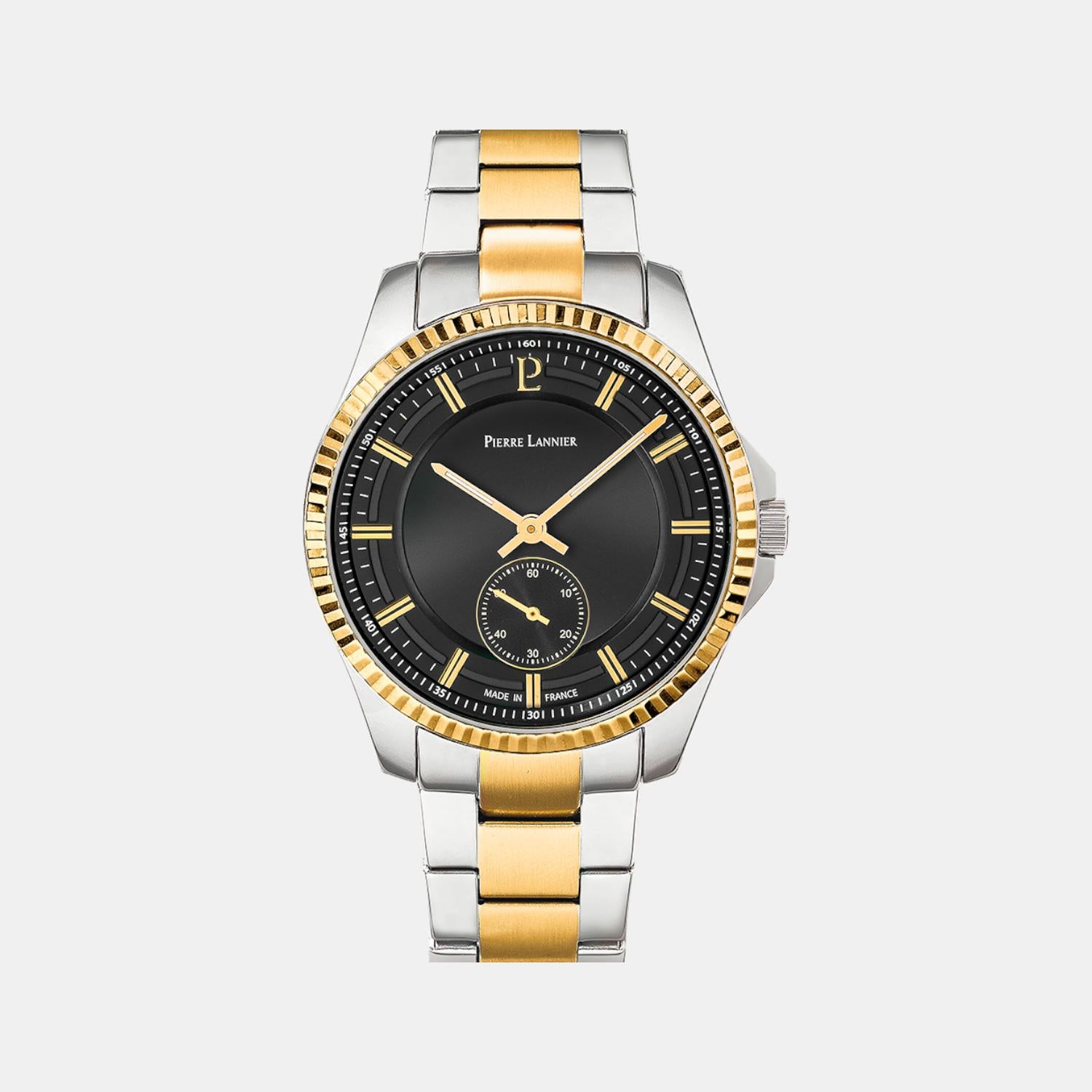 Pierre Lannier Metropolitain Men Quartz Black Dial Analog Stainless Steel Watch 248D231-1