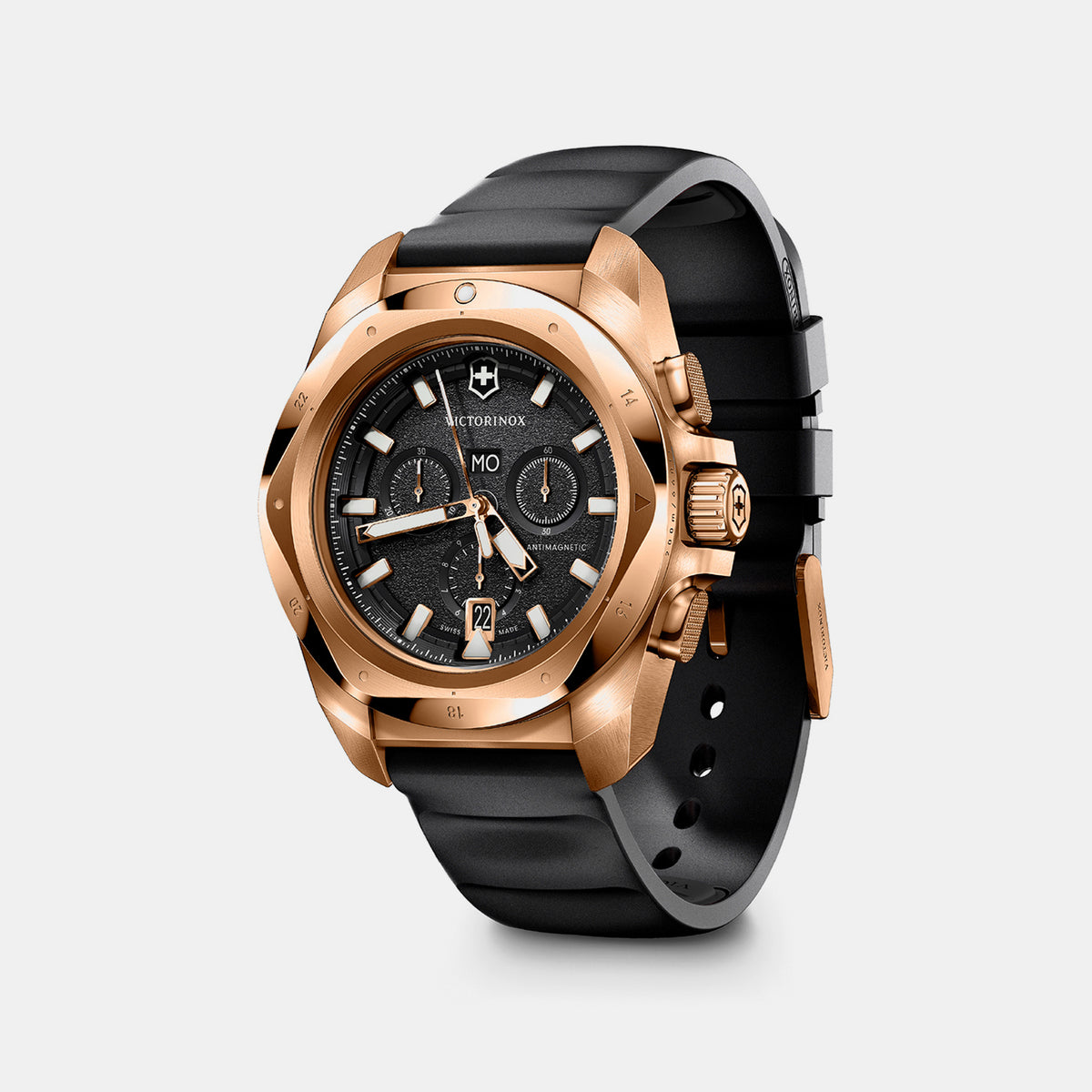 I.n.o.x. Chrono Men Quartz Black Dial Analog  Rubber Watch 249177